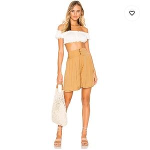 Free People Brittany Shorts High Rise Gold